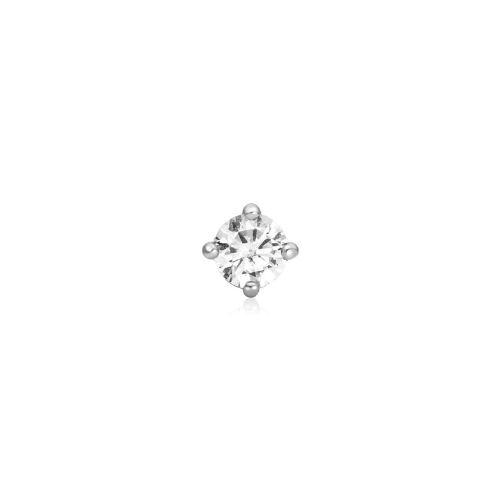 Niche Jewellery Ania Haie Sparkle Round Barbell Single Silver Earring detail