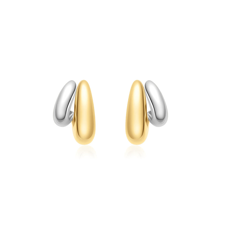 Niche Jewellery Ania Haie Dome Stud Hoop Two-Tone Earrings