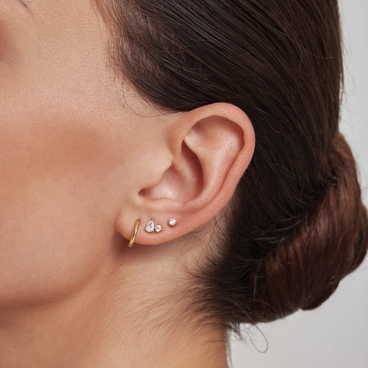 Niche Jewellery Ania Haie Toi & Moi Gold Stud Earrings detail