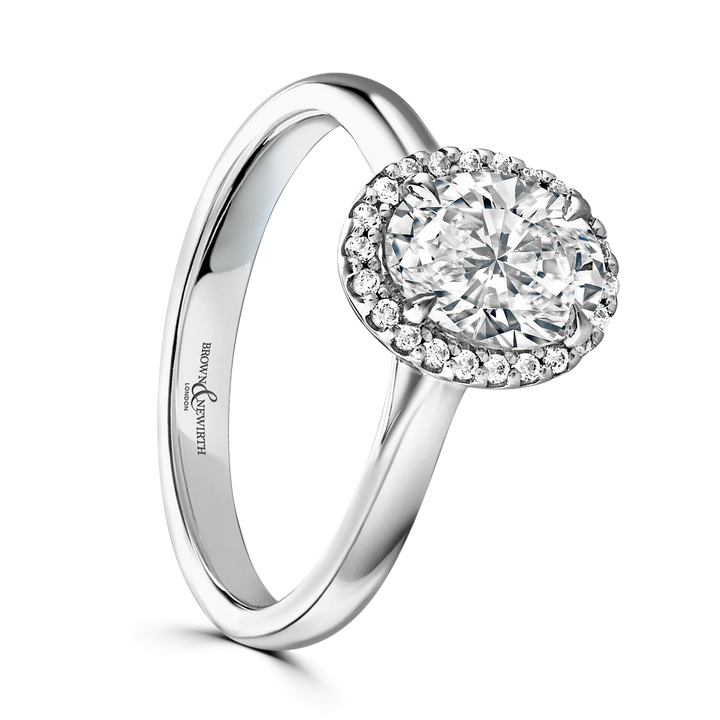 Brown & Newirth Oval Halo Engagement Ring
