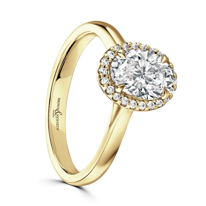 Brown & Newirth Oval Halo Engagement Ring