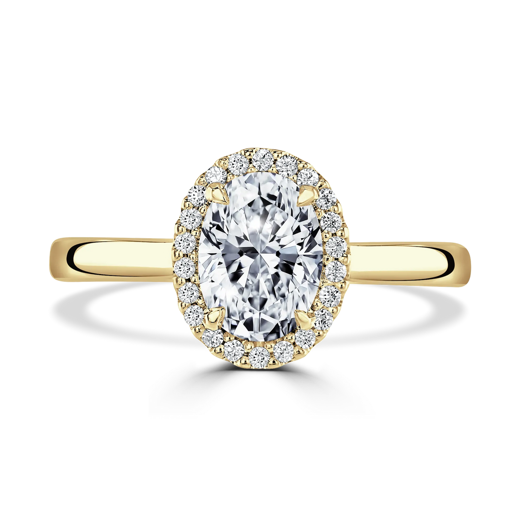 Brown & Newirth Oval Halo Engagement Ring