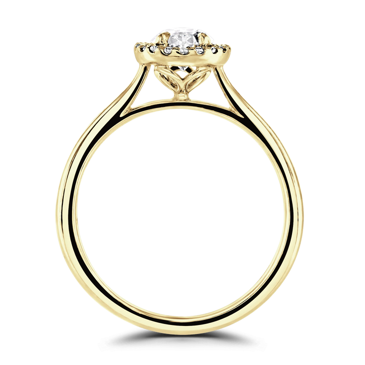 Brown & Newirth Pear Halo Engagement Ring