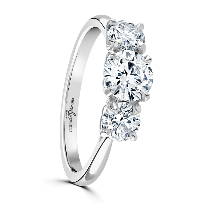Brown & Newirth Round Trilogy Engagement Ring