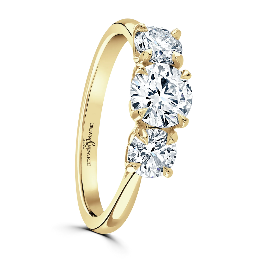 Brown & Newirth Round Trilogy Engagement Ring