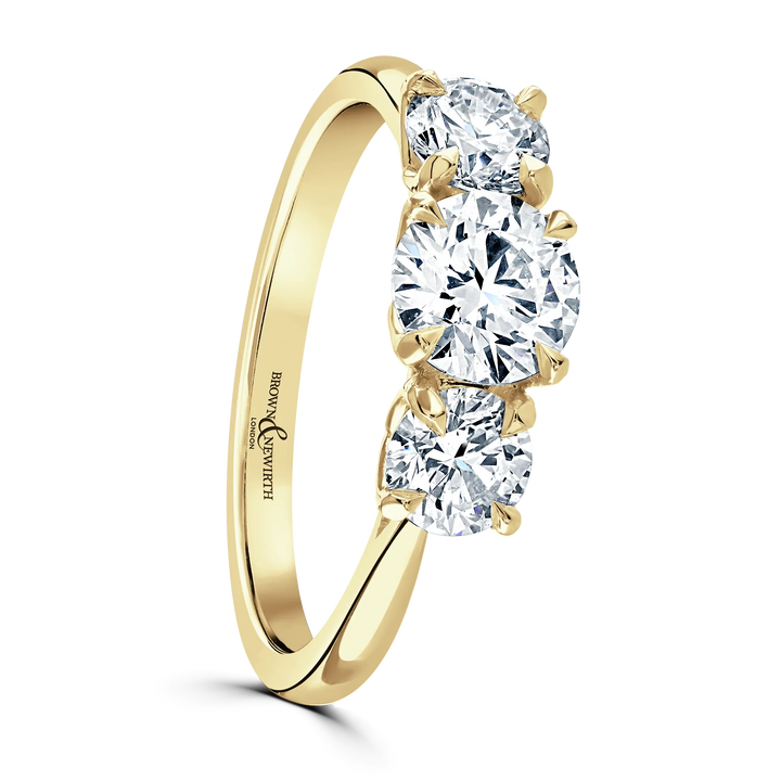 Brown & Newirth Round Trilogy Engagement Ring