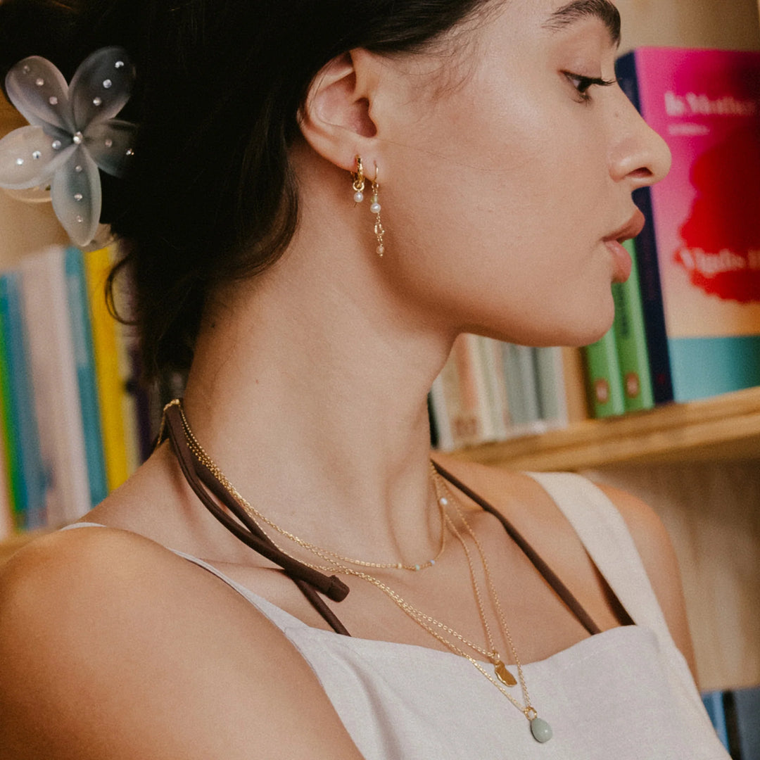 Enamel Copenhagen Organic Heart Gold Earrings