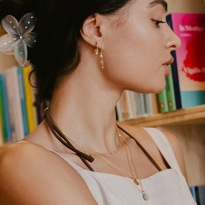 Enamel Copenhagen Organic Heart Gold Earrings