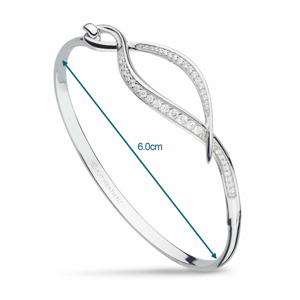 Kit Heath Entwine Twine Twist Pave Hinged Bangle 70227CZ