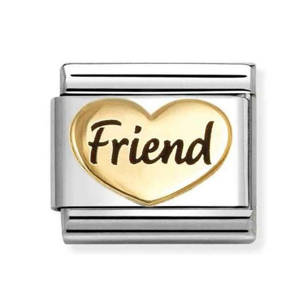 Nomination Gold and Enamel Friend Heart Charm