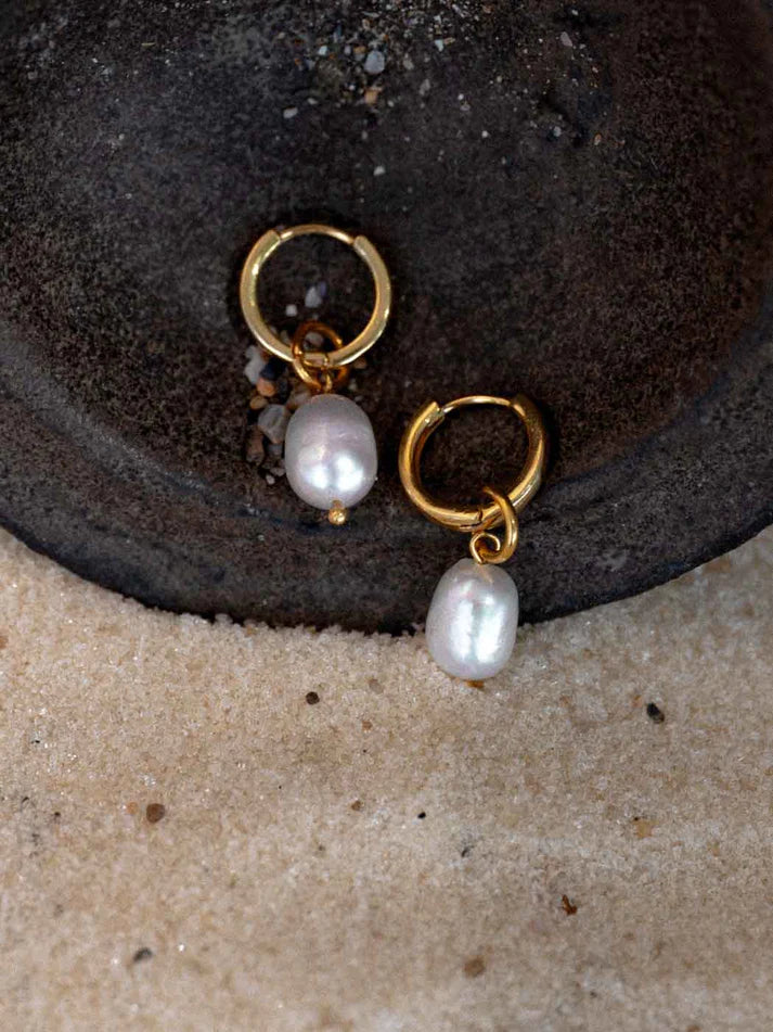 Formation Co Gaia Pearl Hoop Earrings