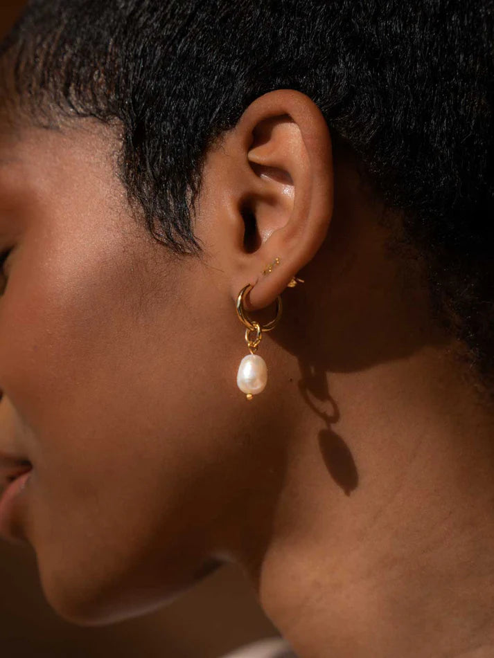 Formation Co Gaia Pearl Hoop Earrings