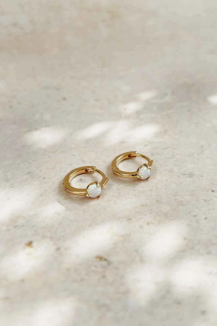 Formation Co Aura Opal Huggie Earrings