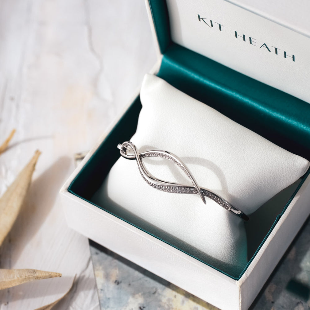 Kit Heath Entwine Twine Twist Pave Hinged Bangle 70227CZ