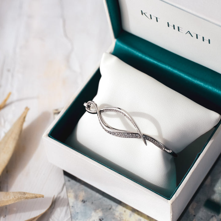 Kit Heath Entwine Twine Twist Pave Hinged Bangle 70227CZ
