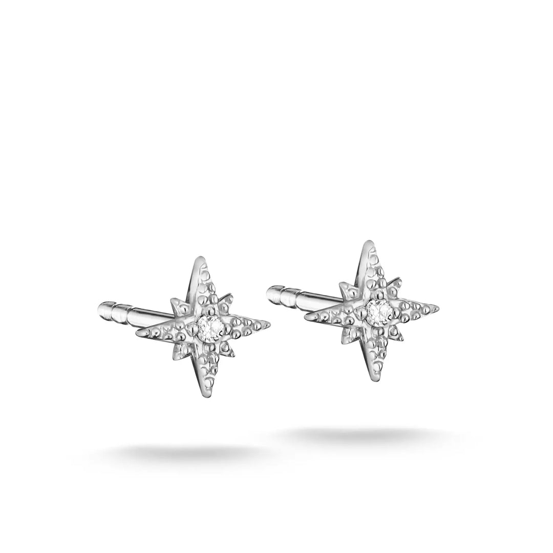 Niche Jewellery Thomas Sabo Mini Star Stud Earrings Silver with White Zirconia