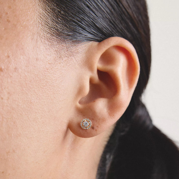 Niche Jewellery Thomas Sabo Stud Earrings Gold with Brilliant Cut Zirconia detail