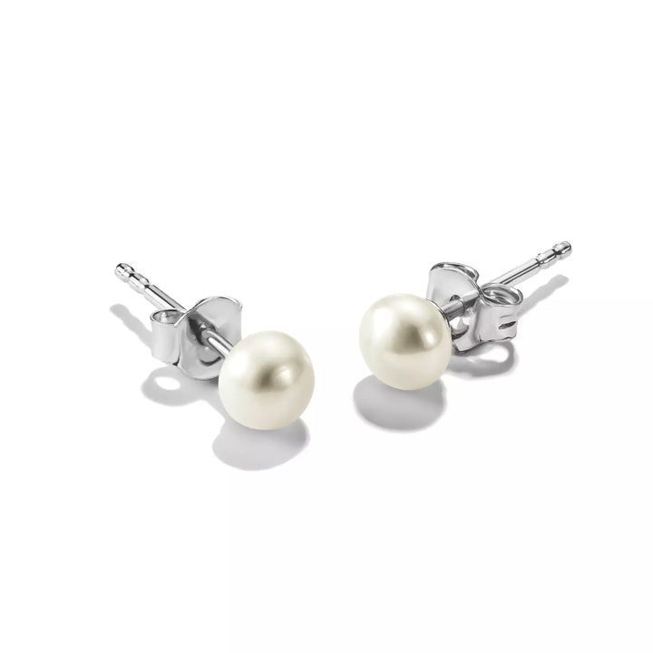 Niche Jewellery Thomas Sabo Pearl Stud Earrings Silver detail