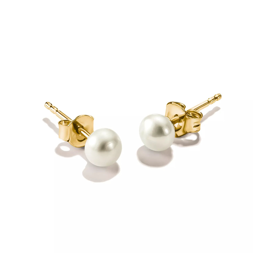 Niche Jewellery Thomas Sabo Pearl Stud Earrings Gold detail