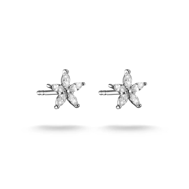 Niche Jewellery Thomas Sabo Flower Stud Earrings Silver with White Zirconia