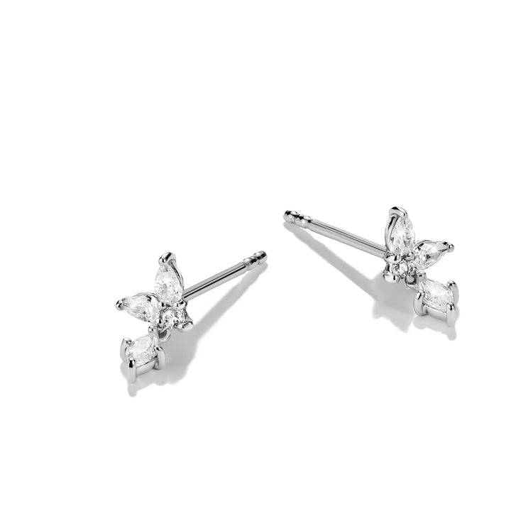Niche Jewellery Thomas Sabo Stud Drop Earrings Silver with White Zirconia detail