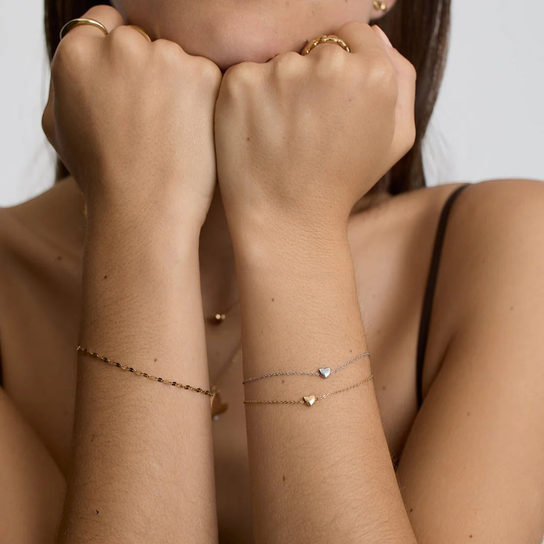 D.Louise Mini Heart Gold Bracelet