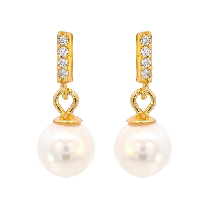 Niche Jewellery Georgini Adagio Effortless Glow Bar Dangle Pearl Earrings