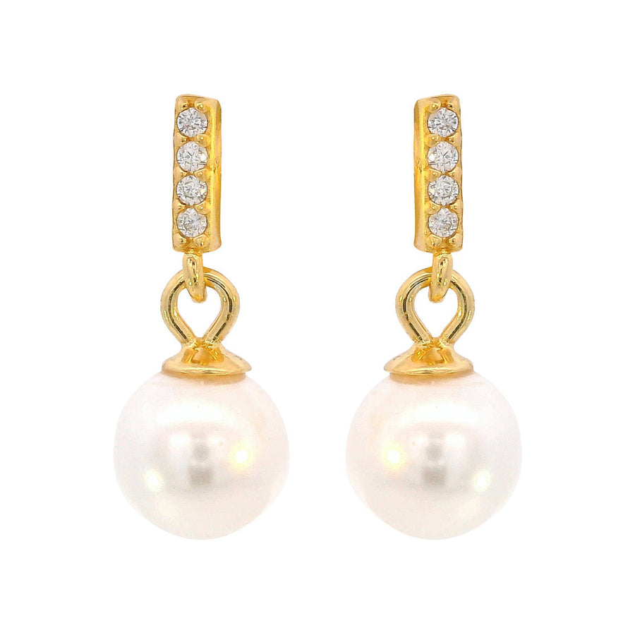 Niche Jewellery Georgini Adagio Effortless Glow Bar Dangle Pearl Earrings