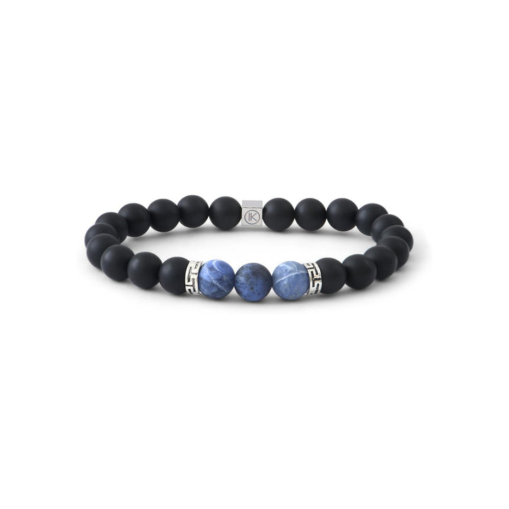 Niche Jewellery Ikoba Sodalite and Matte Black Agate 8mm Bracelet