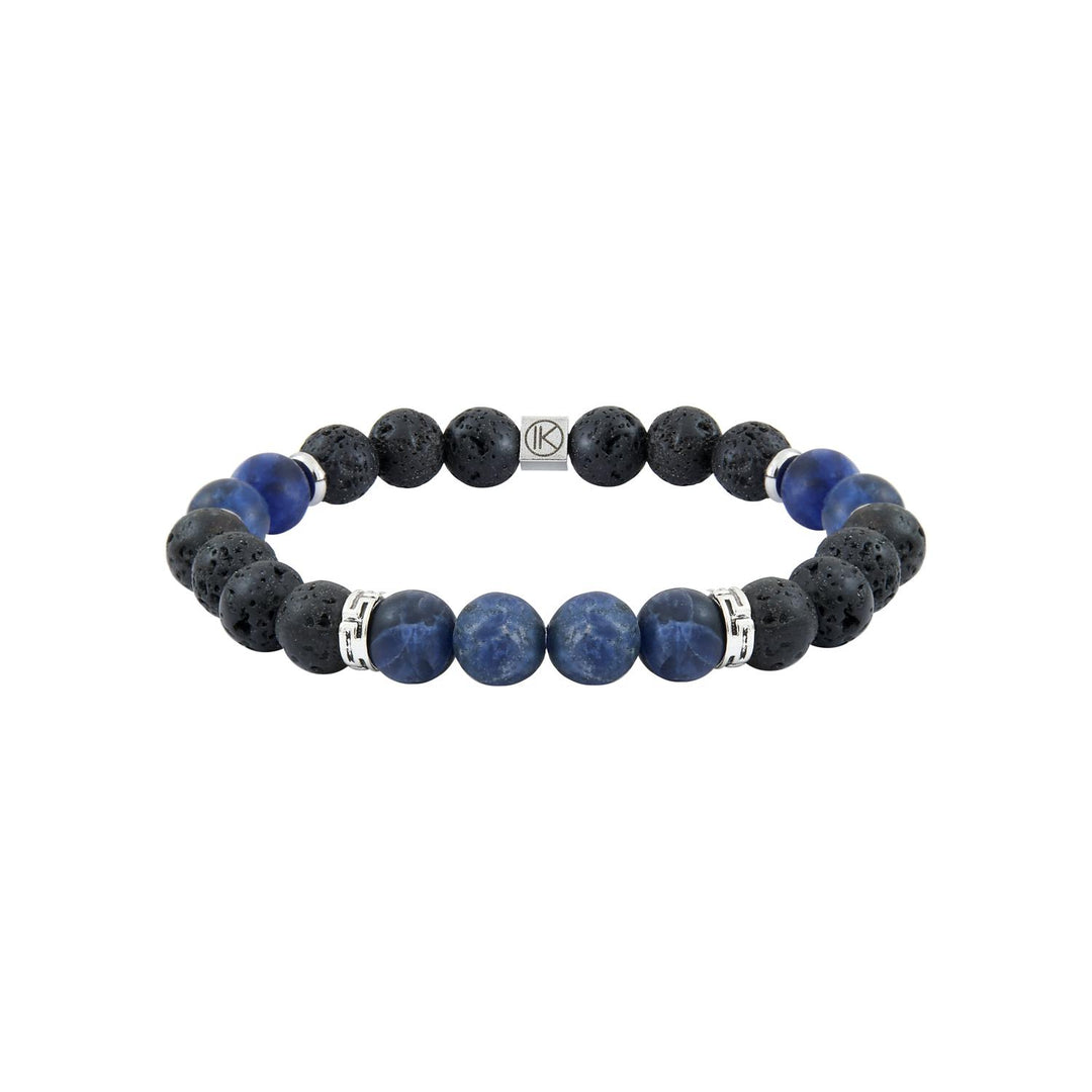 Niche Jewellery Ikoba Sodalite and Lava Stone 8mm Bracelet