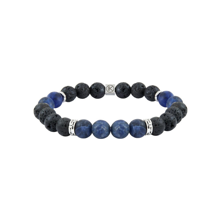 Niche Jewellery Ikoba Sodalite and Lava Stone 8mm Bracelet
