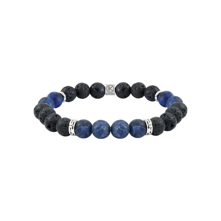 Niche Jewellery Ikoba Sodalite and Lava Stone 8mm Bracelet