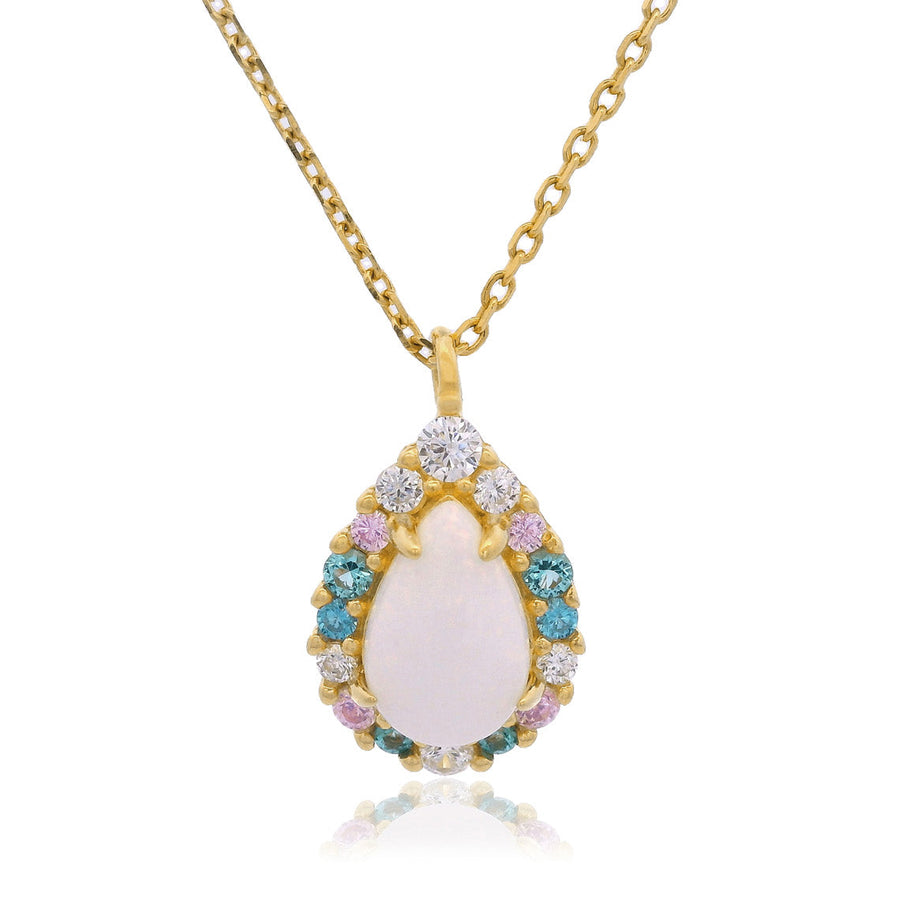 Niche Jewellery Georgini Wisteria Floribunda Created Opal Pendant - Gold