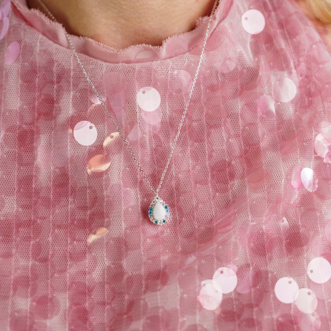 Niche Jewellery Georgini Wisteria Floribunda Created Opal Pendant - Silver detail