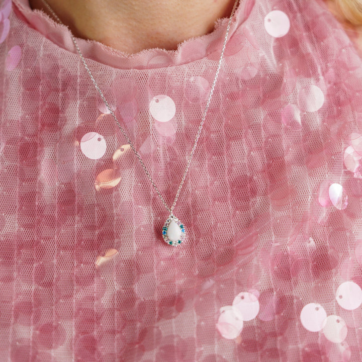 Niche Jewellery Georgini Wisteria Floribunda Created Opal Pendant - Silver detail