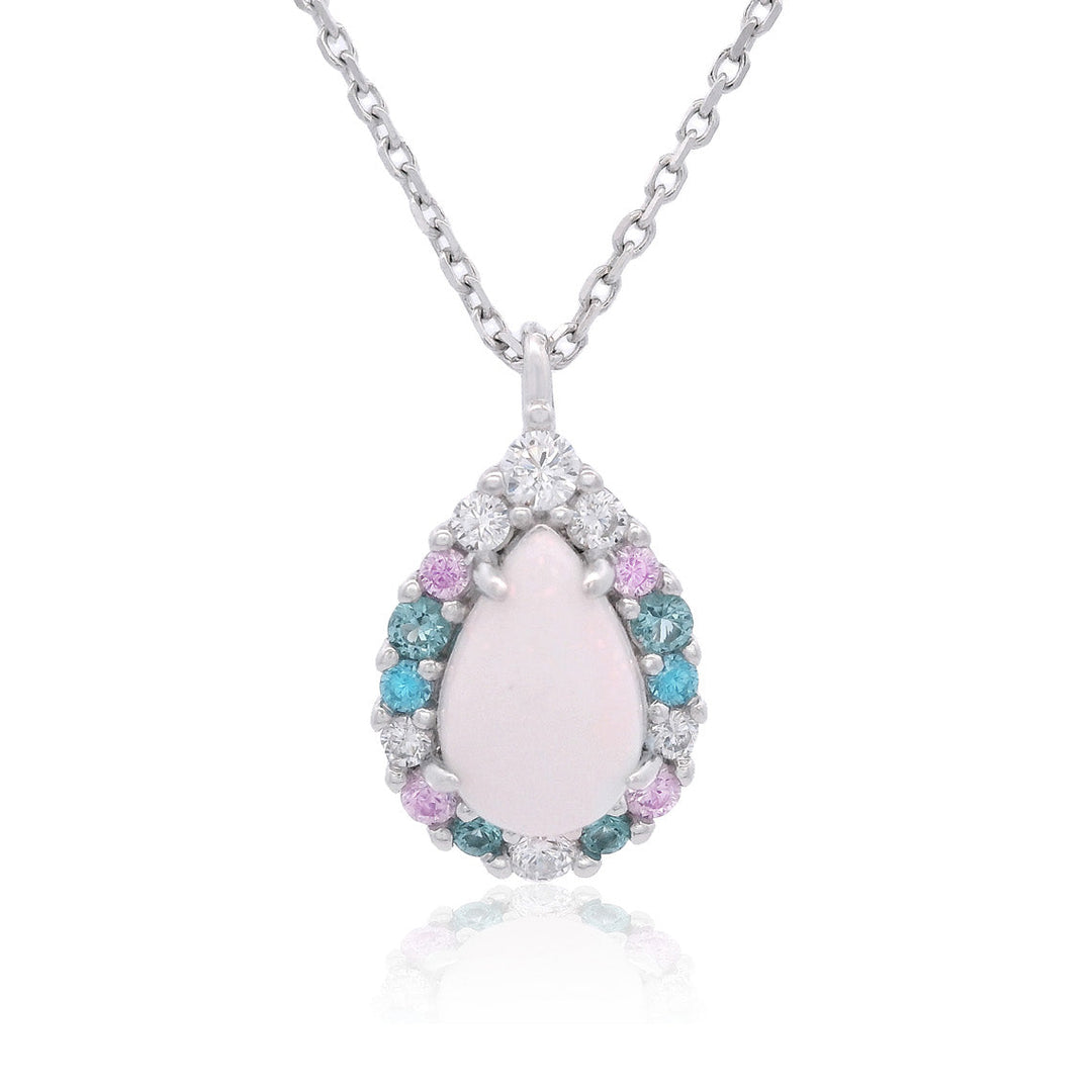 Niche Jewellery Georgini Wisteria Floribunda Created Opal Pendant - Silver