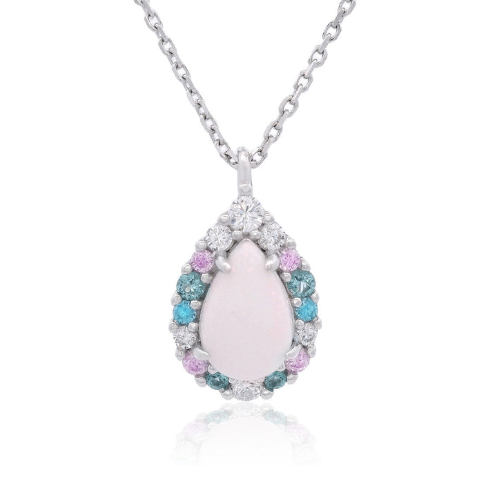 Niche Jewellery Georgini Wisteria Floribunda Created Opal Pendant - Silver