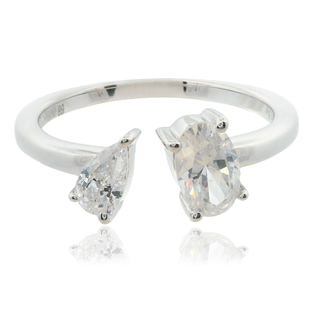 Niche Jewellery Georgini Chic Noel Toi Et Moi Ring - Silver