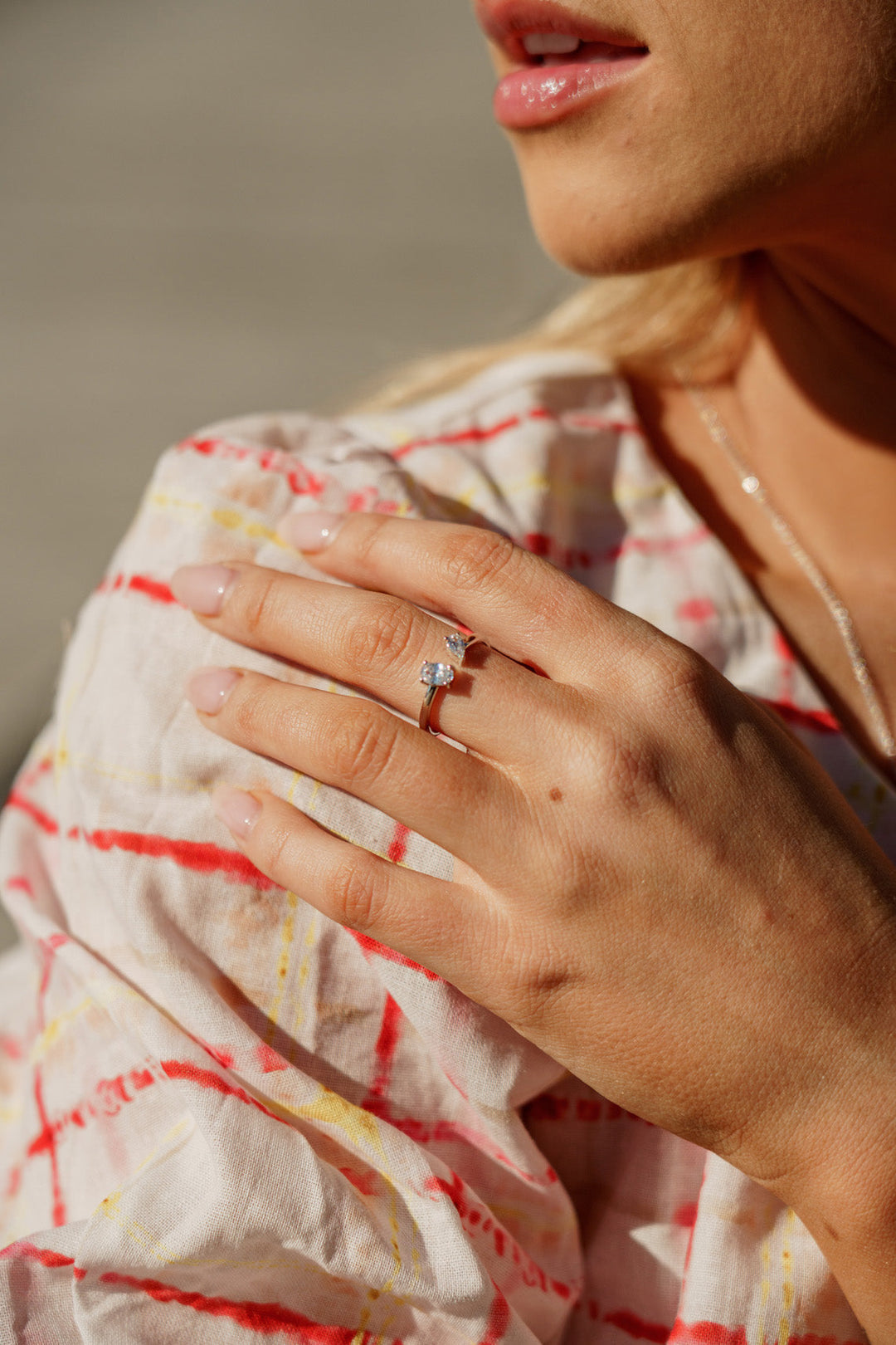 Niche Jewellery Georgini Chic Noel Toi Et Moi Ring - Silver detail