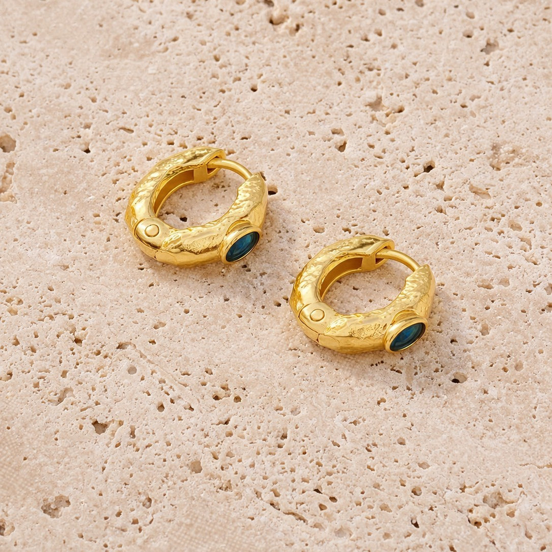 Formation Co Indus Sapphire Hoop Earrings