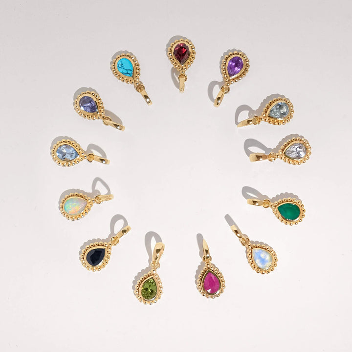 Charlotte's Web December Birthstone Necklace - Gold Turquoise