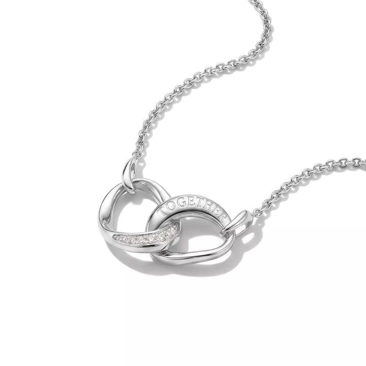 Niche Jewellery Thomas Sabo Together Chain Necklace Silver with White Zirconia detail