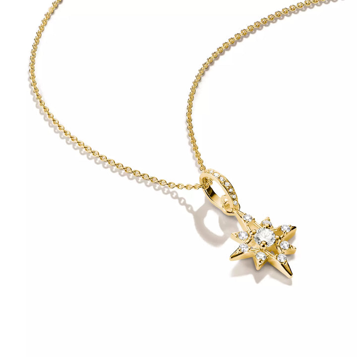 Niche Jewellery Thomas Sabo Star Necklace Gold with White Zirconia detail