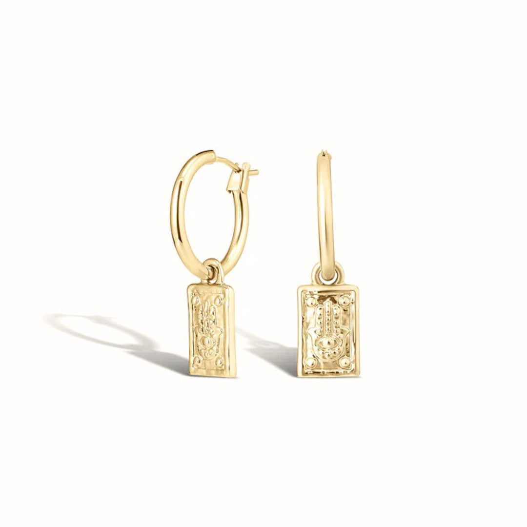 Formation Co Liora Hamsa Hand Hoop Earrings