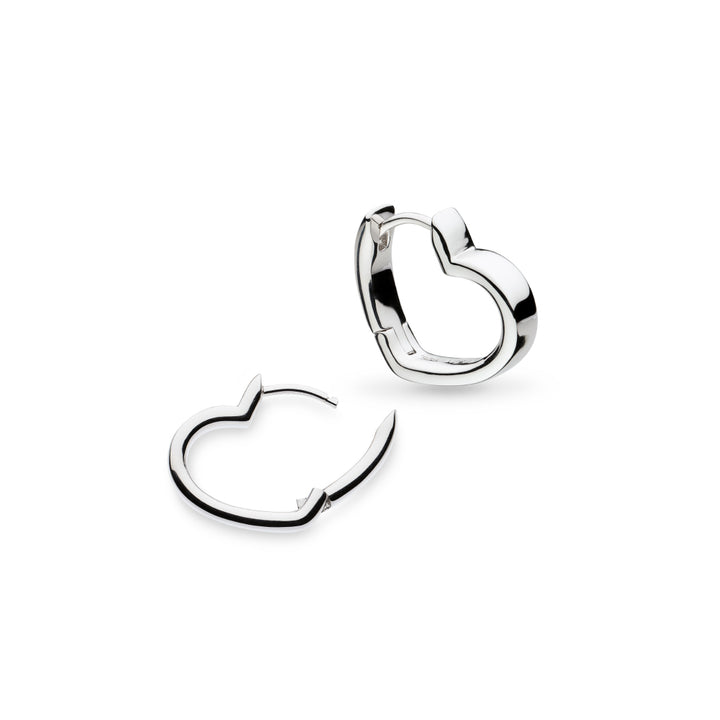 Kit Heath Love Silver Heart Hoop Earrings