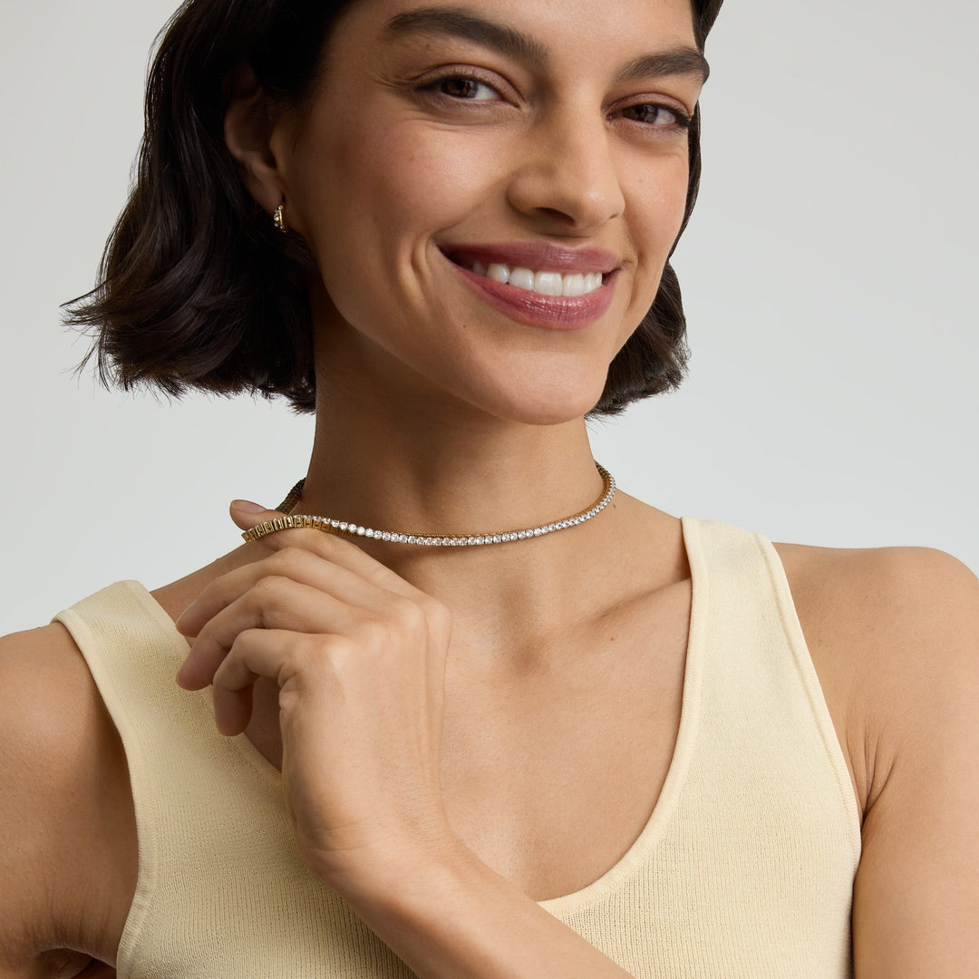 D.Louise Gold Luxe Tennis  Necklace image 6
