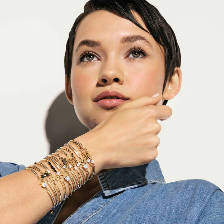 Niche Jewellery Nomination Milleluci Bracelet Stainless Steel and Zirconia - Mum detail