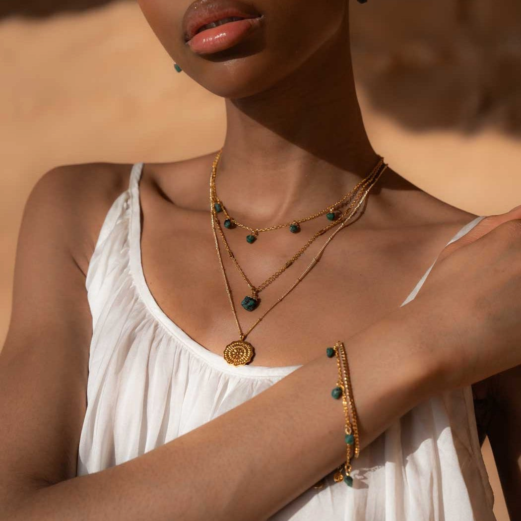 Niche Jewellery Formation Co Mohica Emerald Charm Choker detail