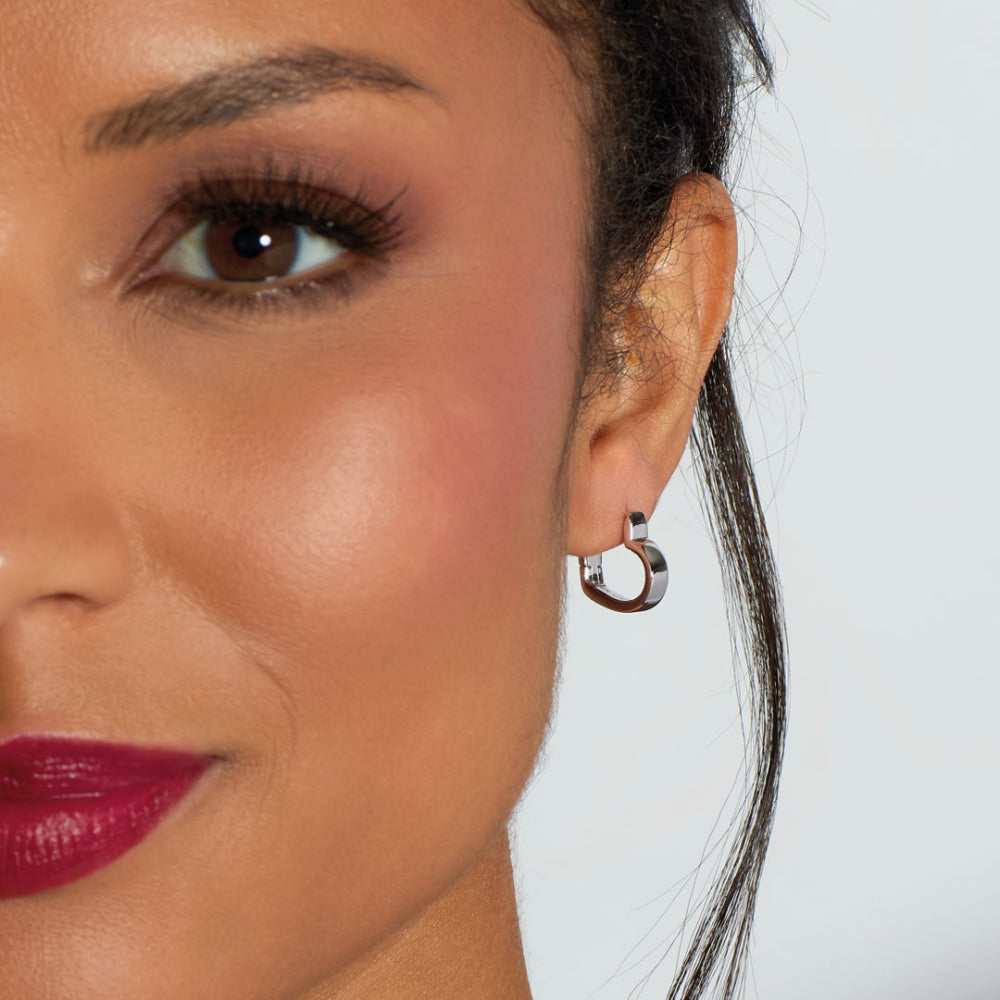 Kit Heath Love Silver Heart Hoop Earrings