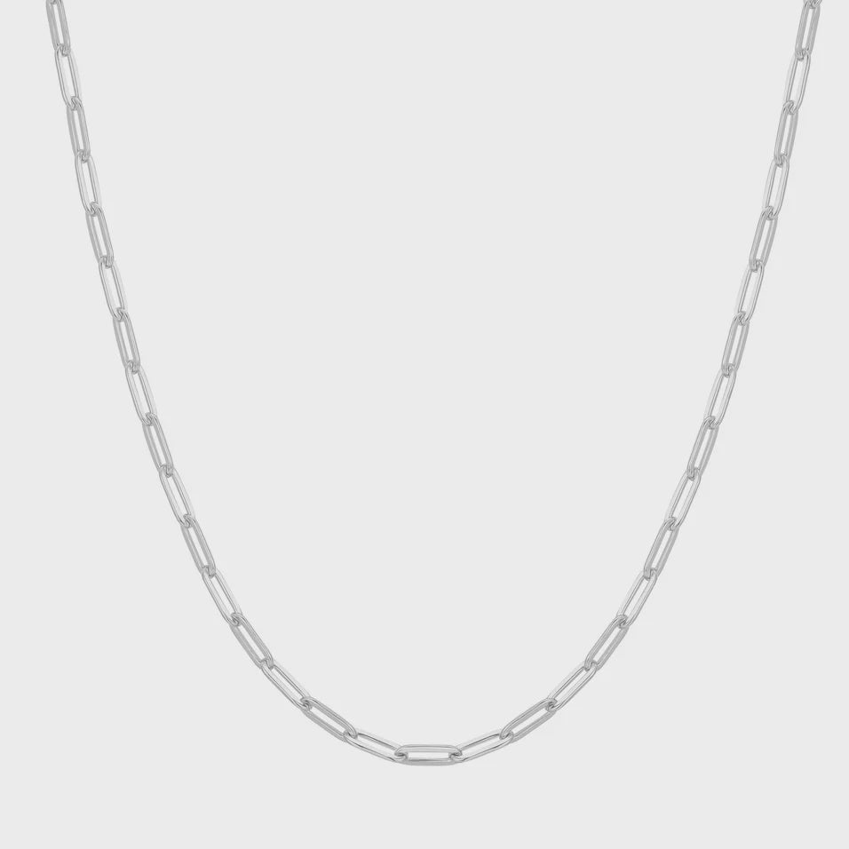 Ania Haie Paper Clip Chain Silver Necklace